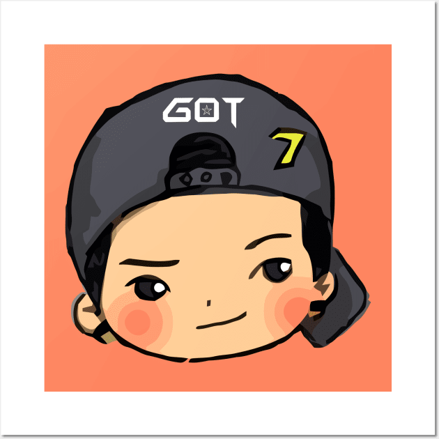 got7 hat  personel boyband Wall Art by fooballmayfield